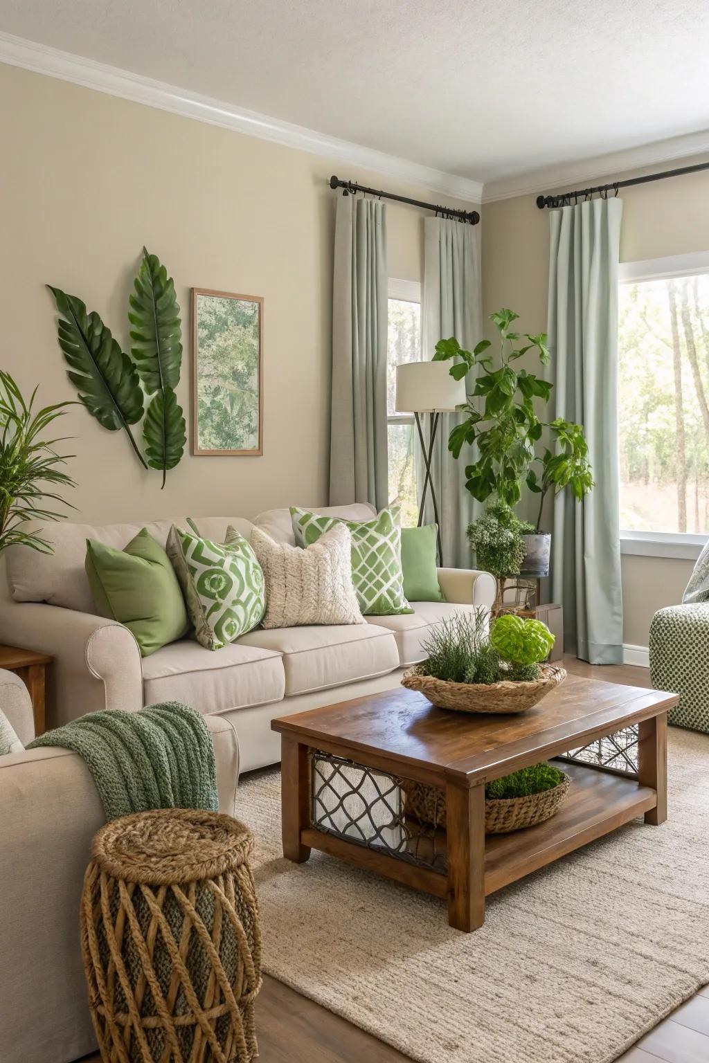 A soothing color scheme can unify your entire space.