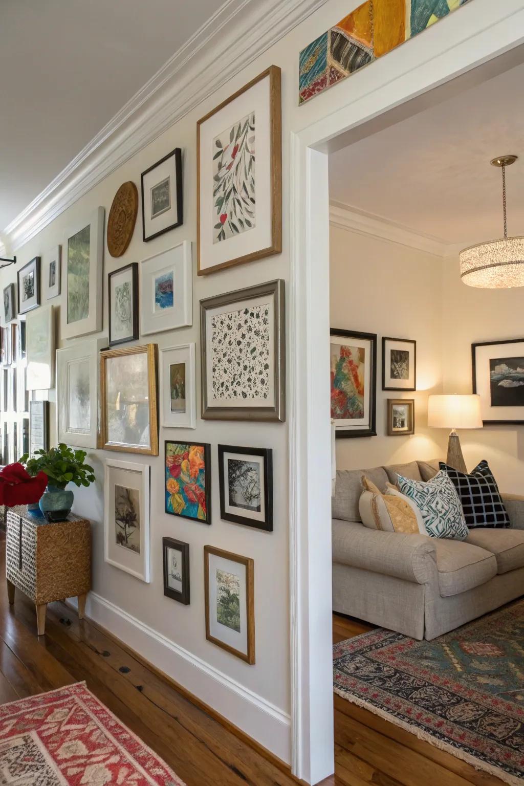 A timeless gallery arrangement can elevate any space with its classic allure.