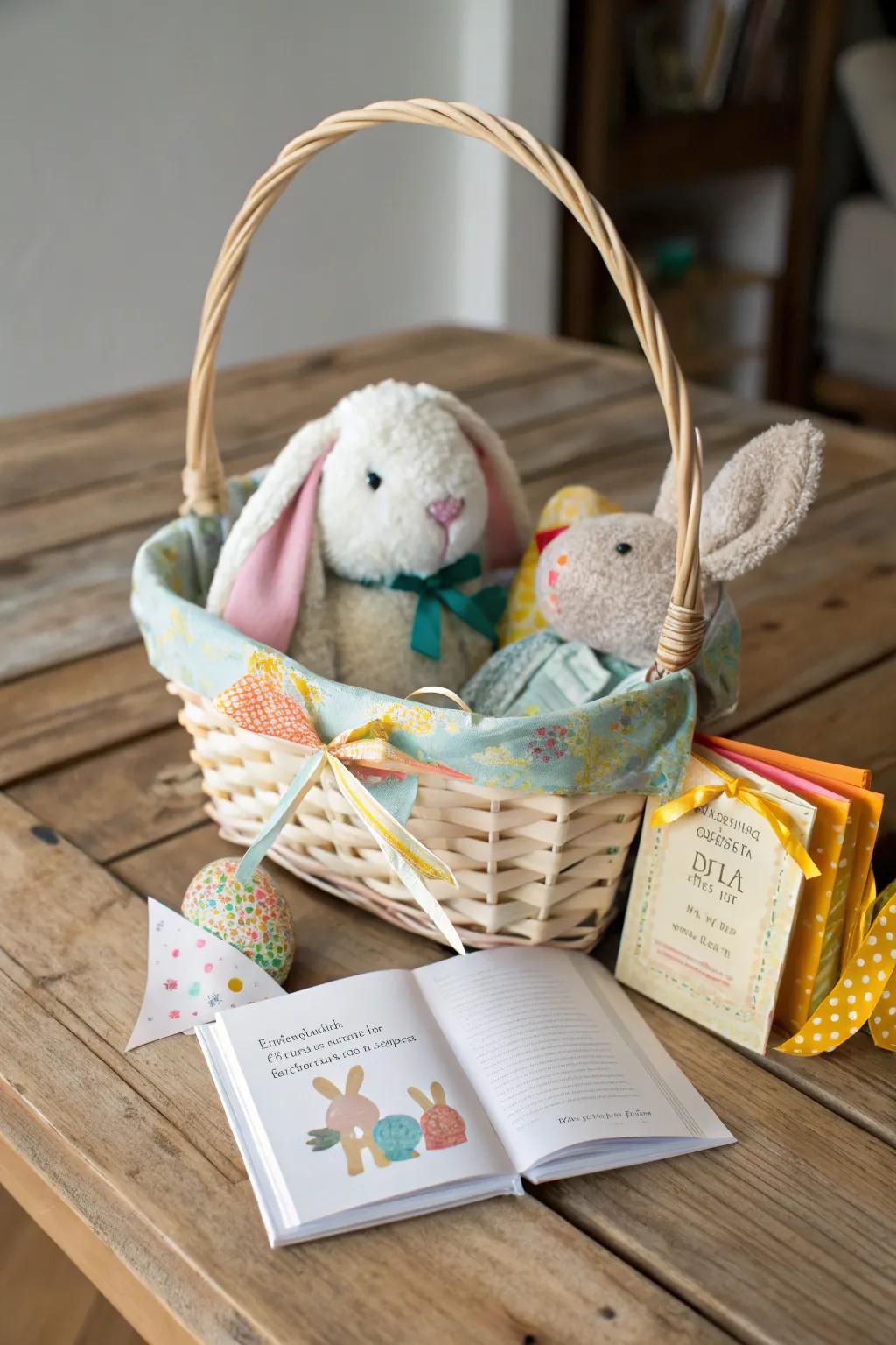 A bespoke Easter basket overflowing with considerate presents.