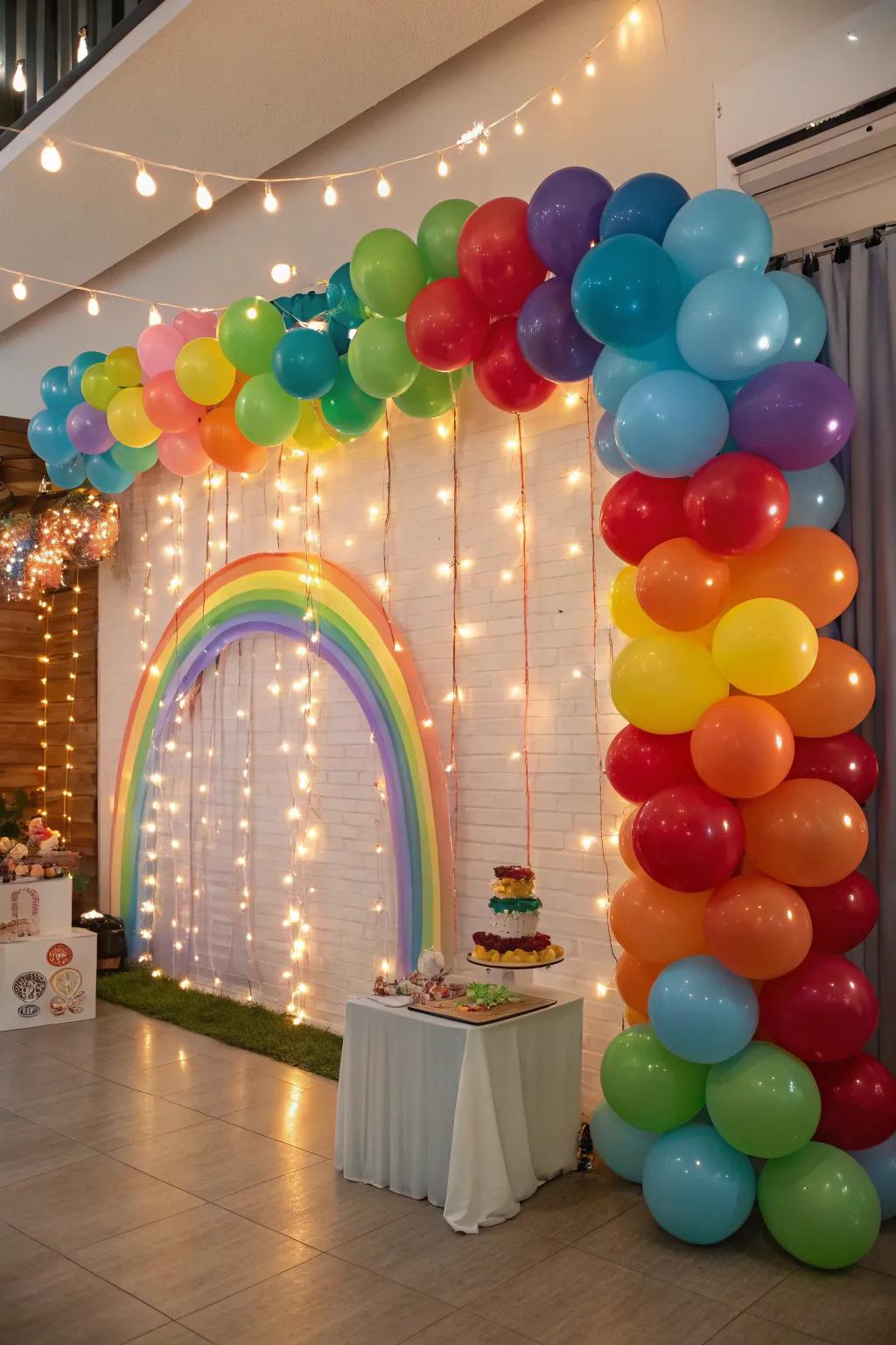 Revolutionize your event with a vibrant balloon backdrop.