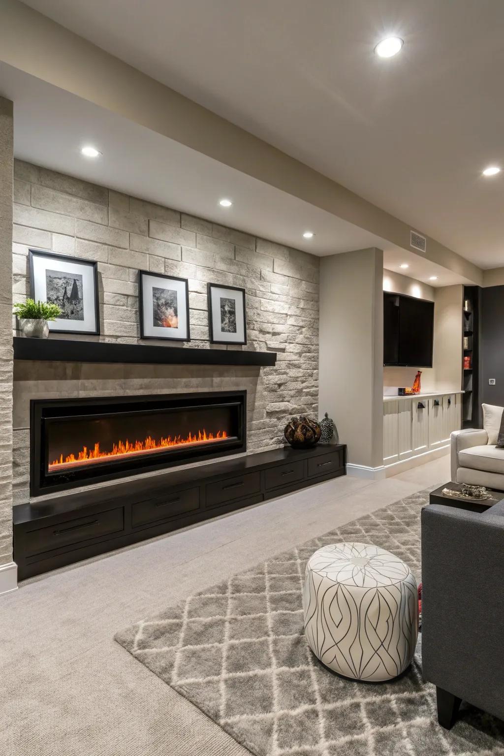 Electric fireplaces blend convenience with style.
