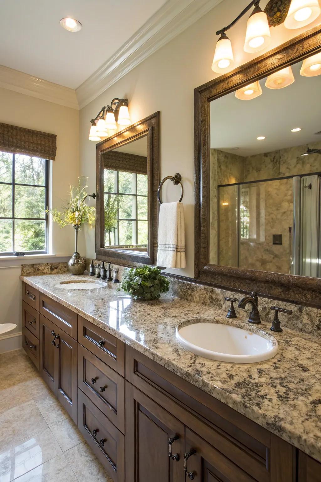 Feldspar countertops provide a mix of class and durability.