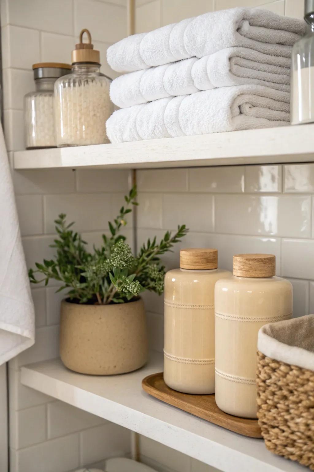 Soft hues establish a peaceful and timeless vibe.