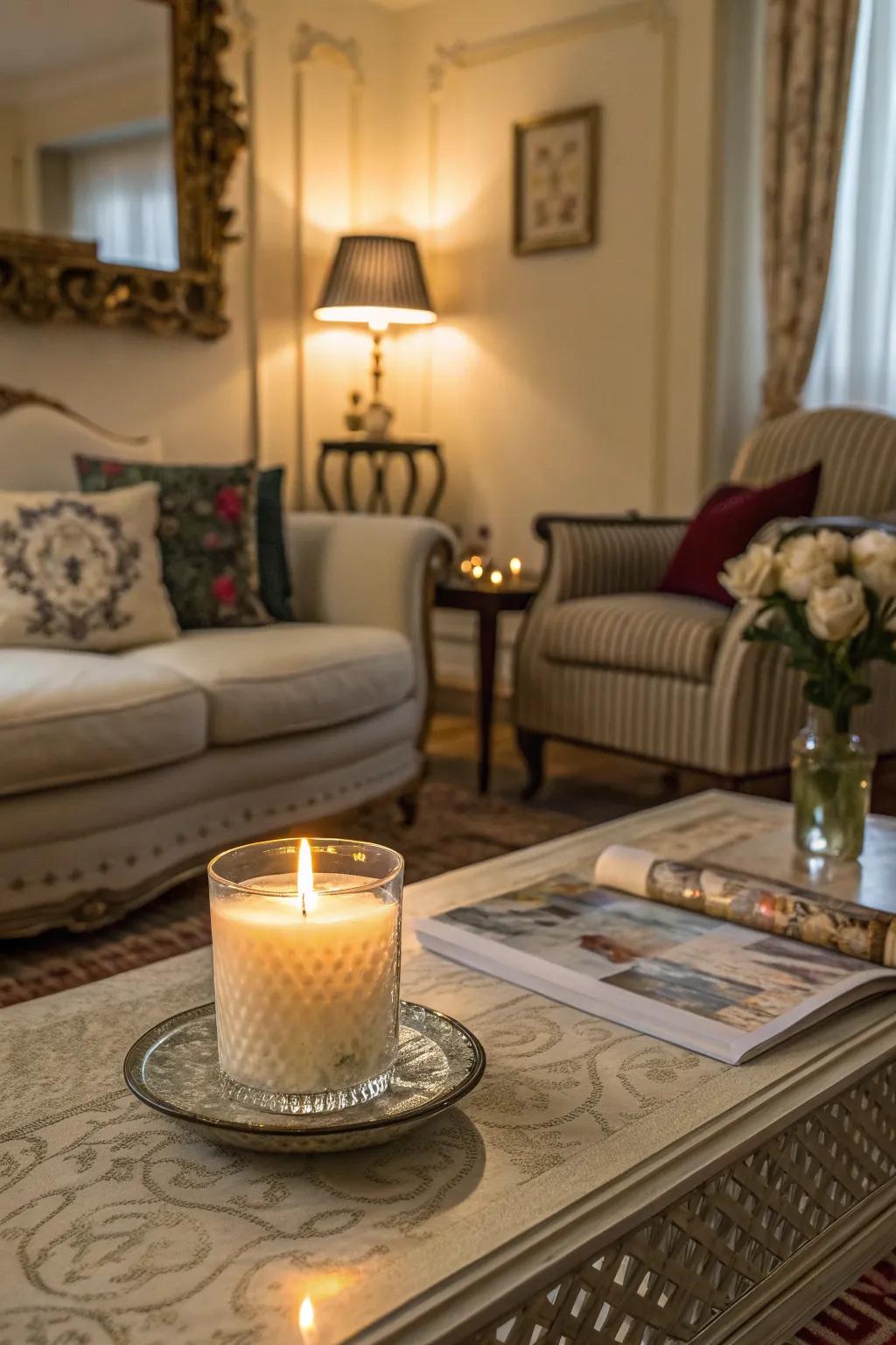 Artisanal scented lights can enrich your living space with their welcoming glow and fragrance.