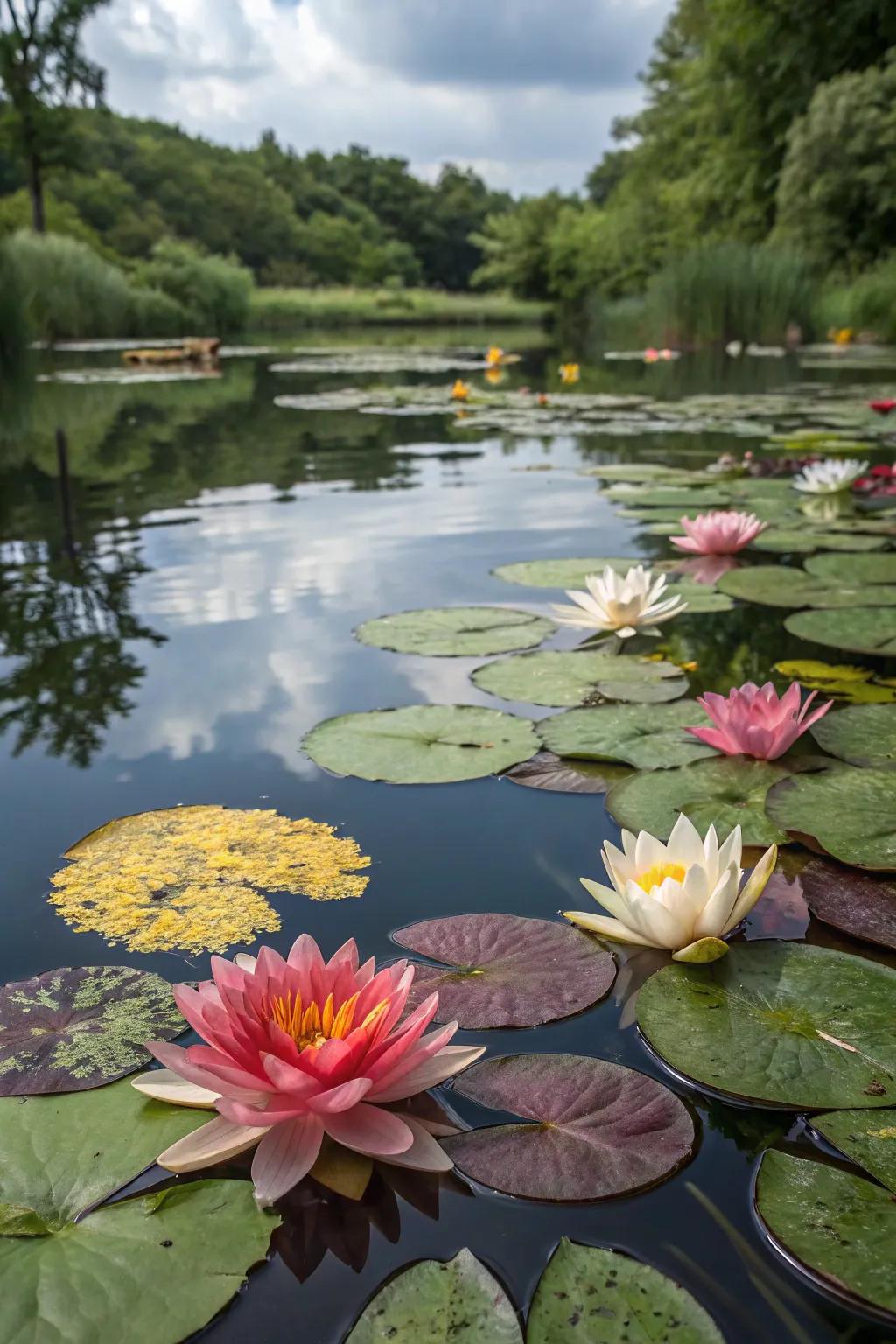 Water lilies provide a sense of calm and sophistication to any pond.