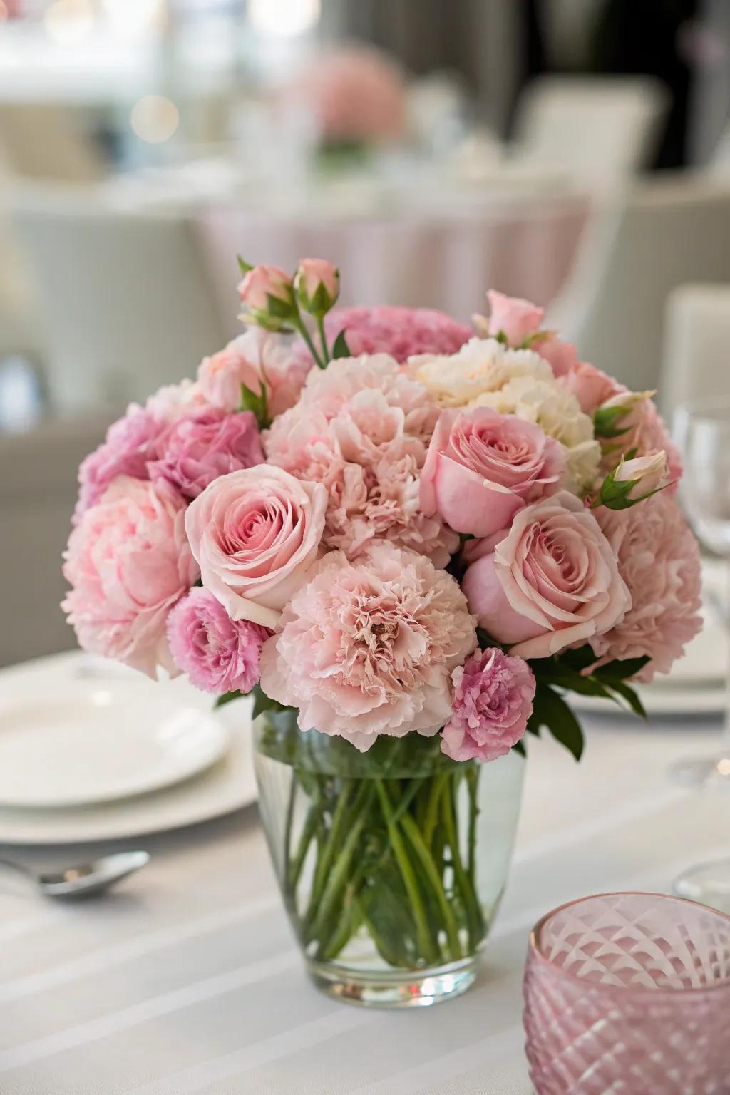A subtle interplay of pink shades for a harmonious aesthetic.