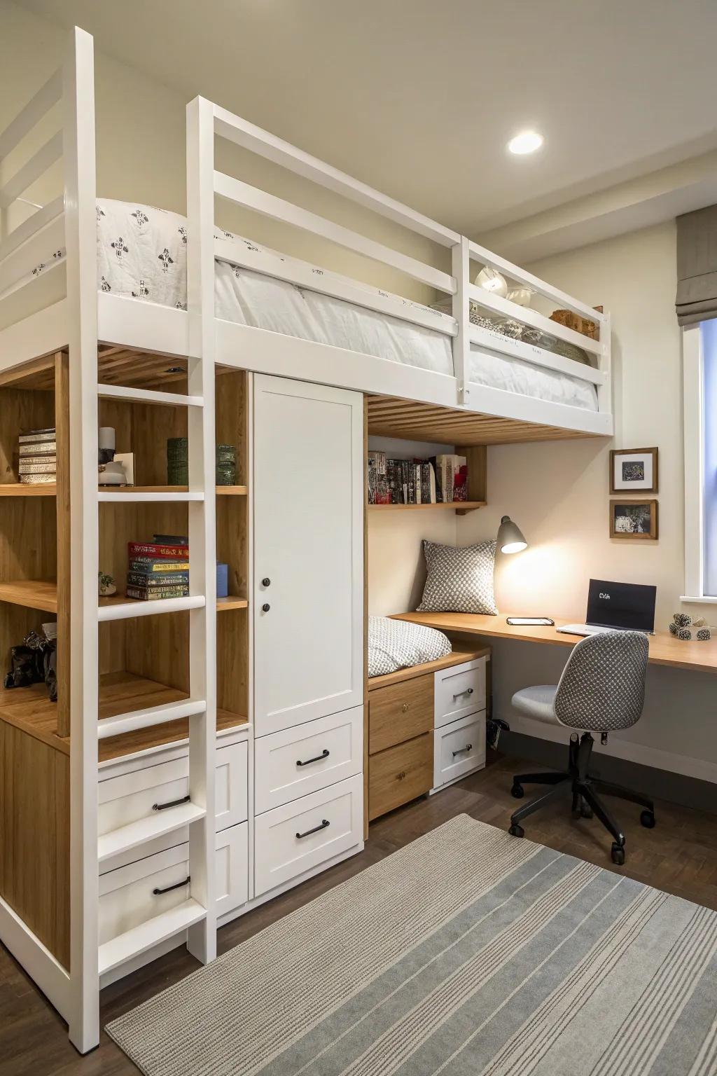Ascend to new possibilities with upright bunk bed designs.