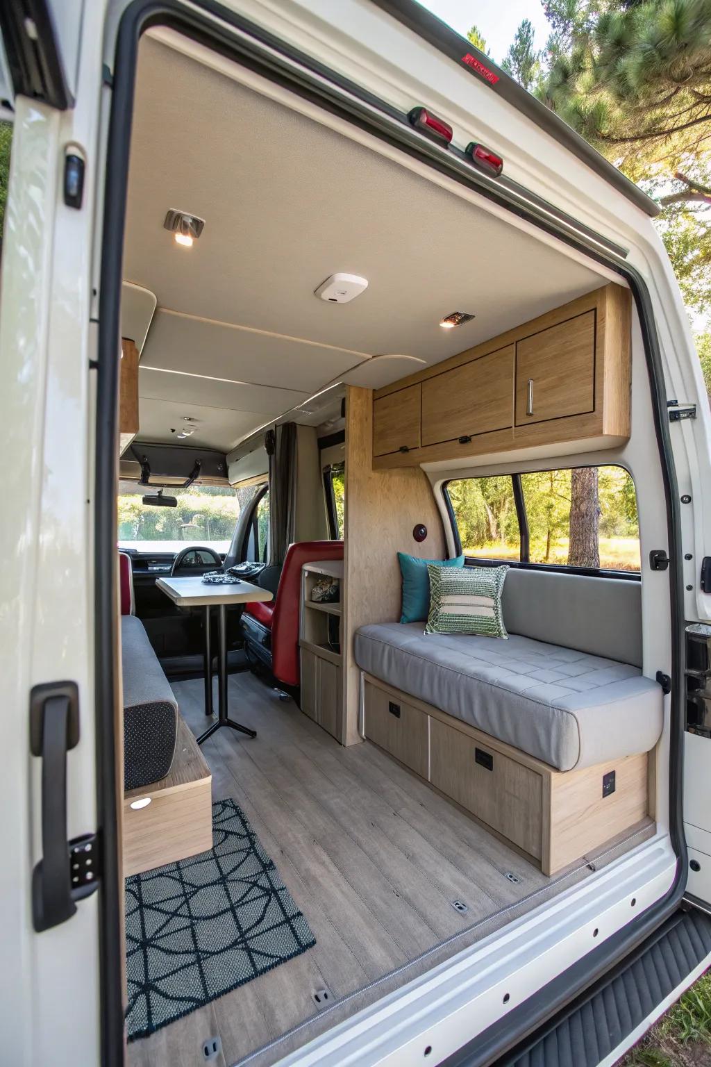 Murphy beds provide a versatile solution, opening up space when not in use.