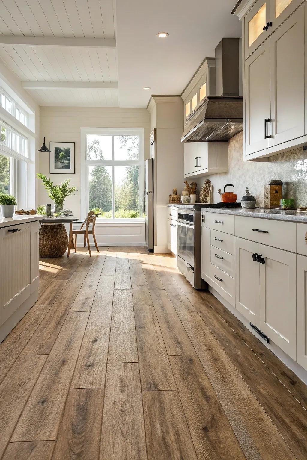 Synthetic strips: enjoy the hardwood look without the hardwood cost.