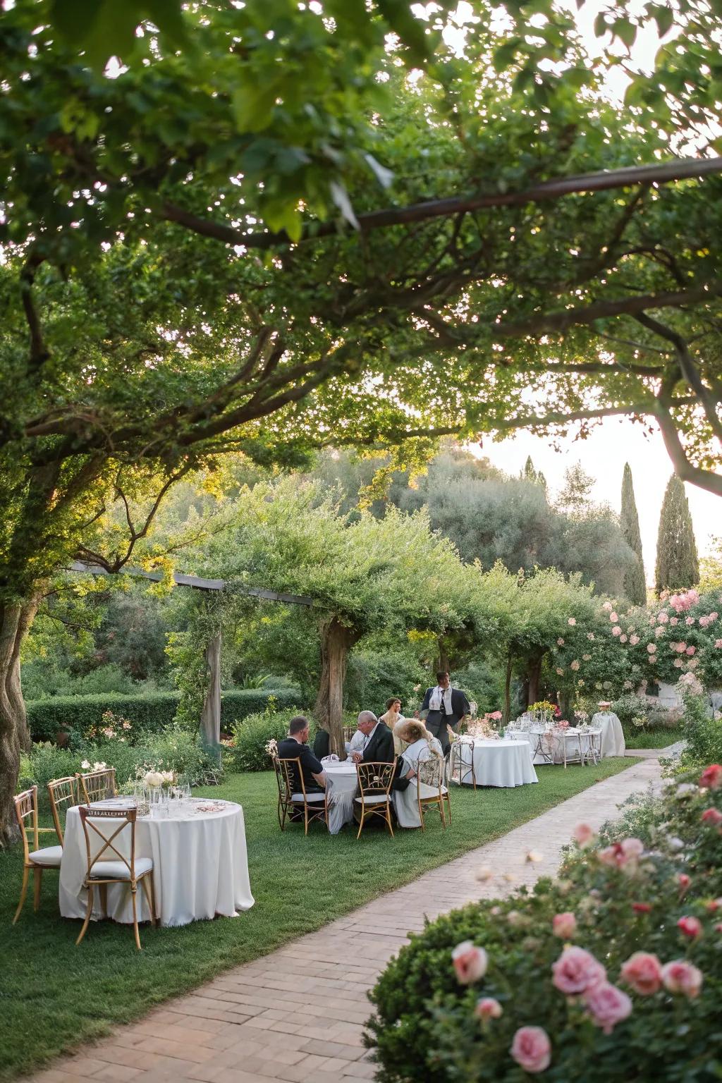 Organize a stunning outdoor celebration to save on location costs.