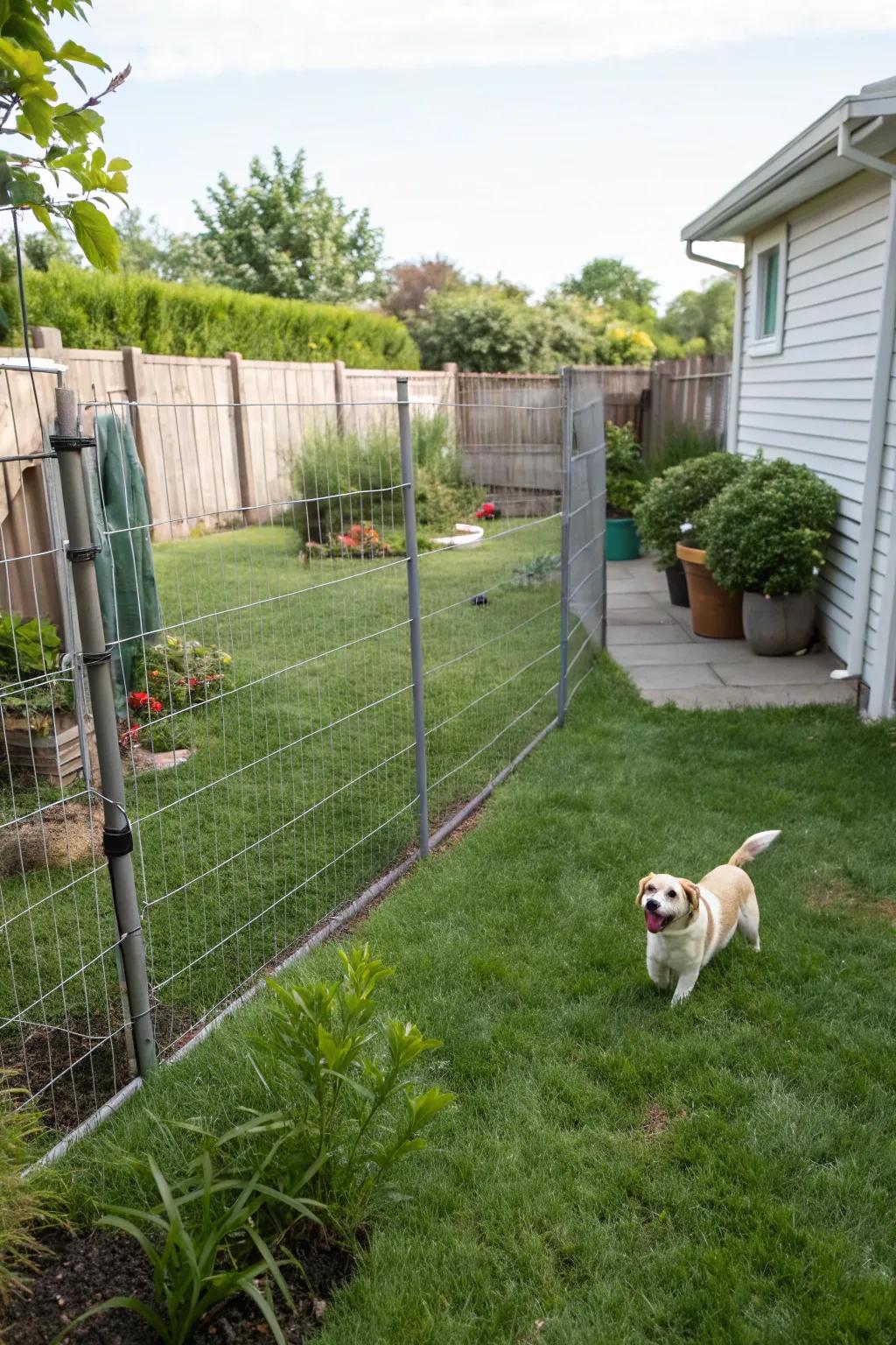 Wire fencing is a versatile and economical method to safeguard your dog.