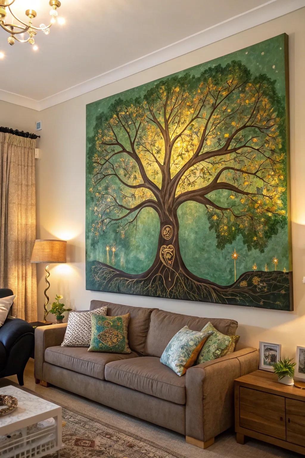 A Life Source motif infuses your space with nature's beauty and a sense of the divine.