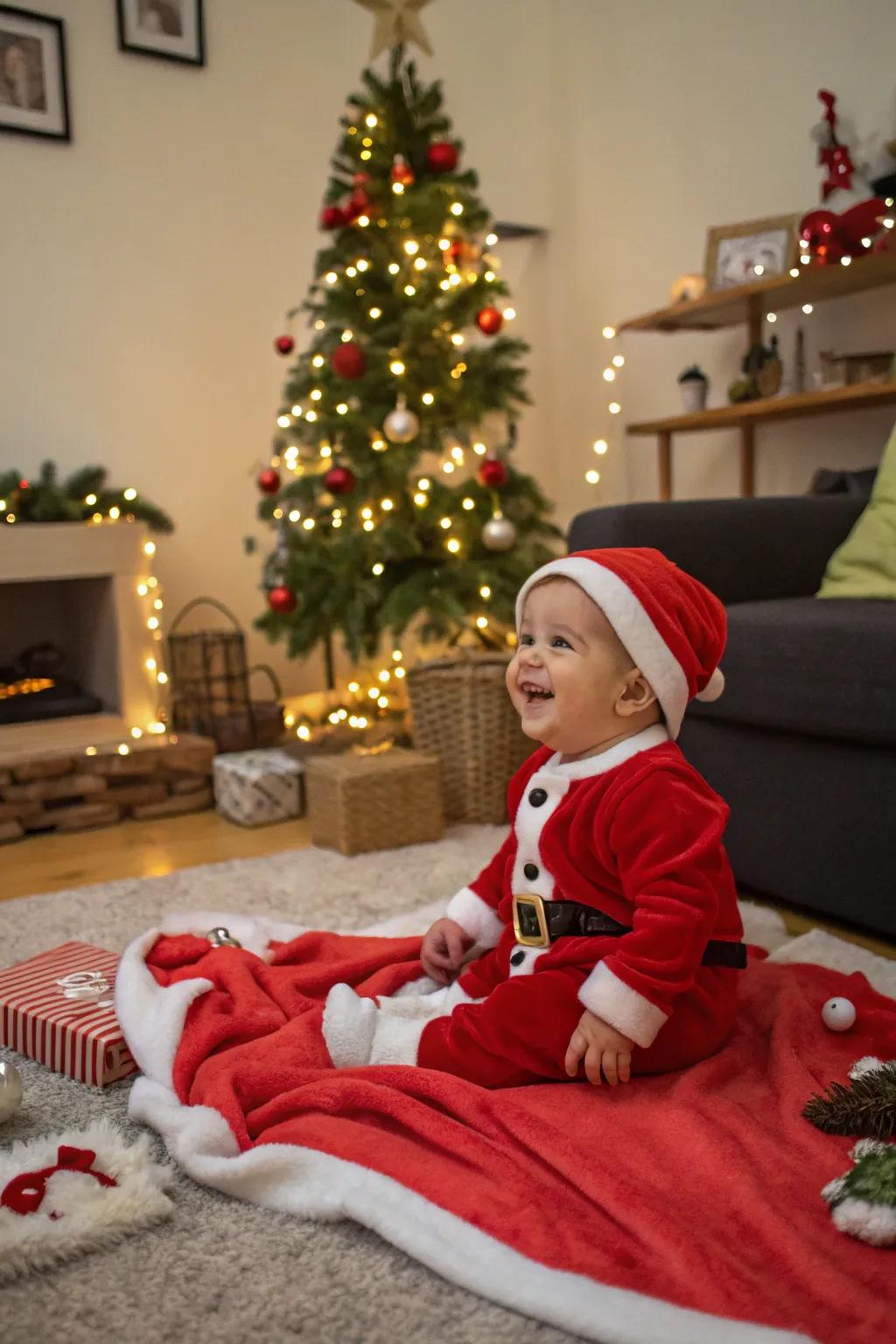 Immortalize the enchantment of Christmas by photographing your baby dressed as Santa!