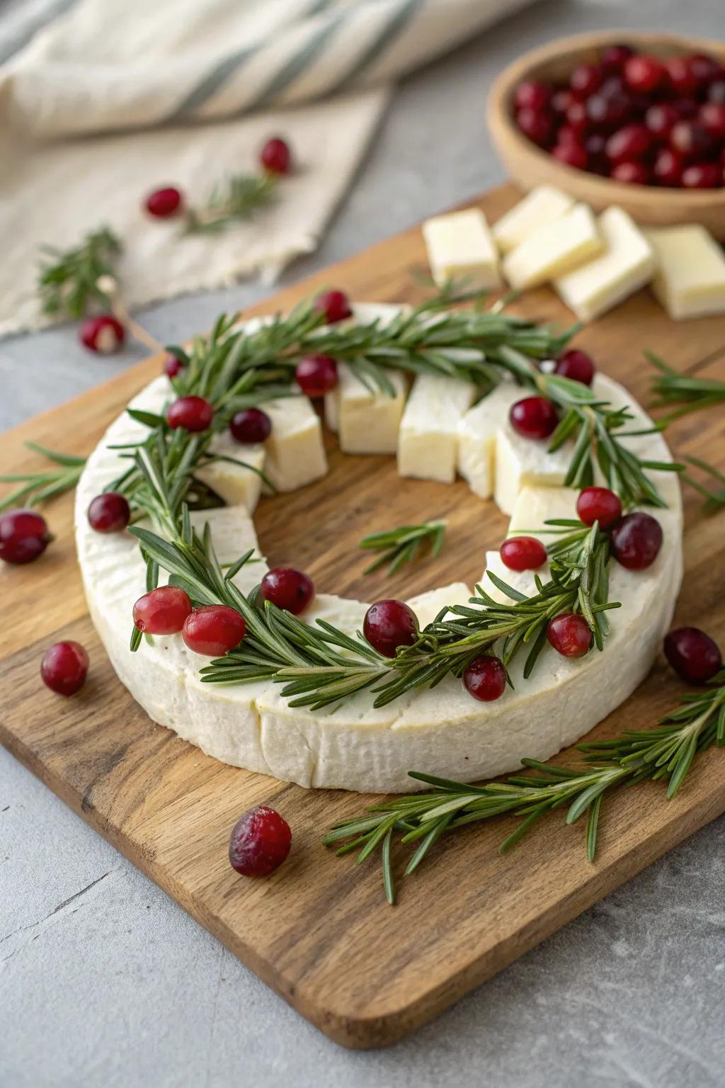 This cheese circle brings a joyful spirit to any table setting.