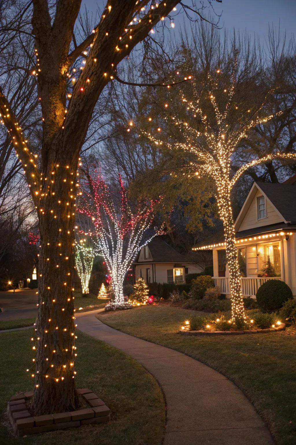 Shimmering twinkle strands turn any yard into a festive dreamland.