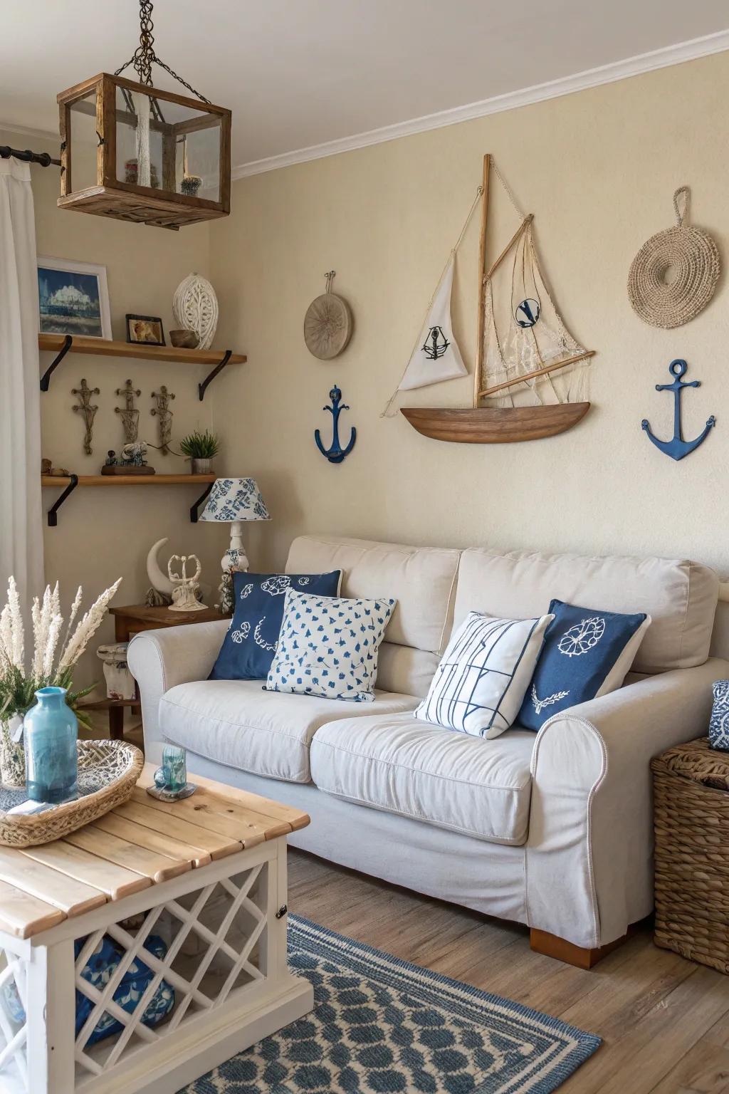 Beach sand generates a welcoming and warm seaside ambiance.