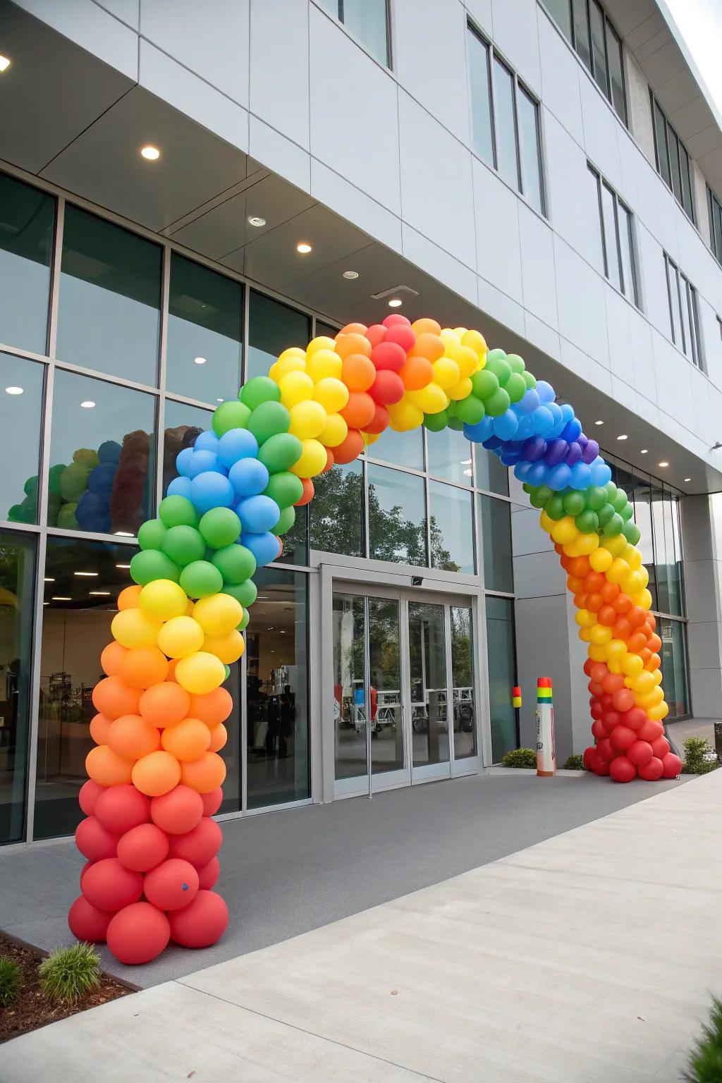 Greet your attendees with an energetic balloon arch