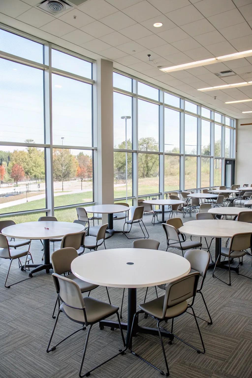 Flexible tables provide the freedom to adapt to any meeting situation.