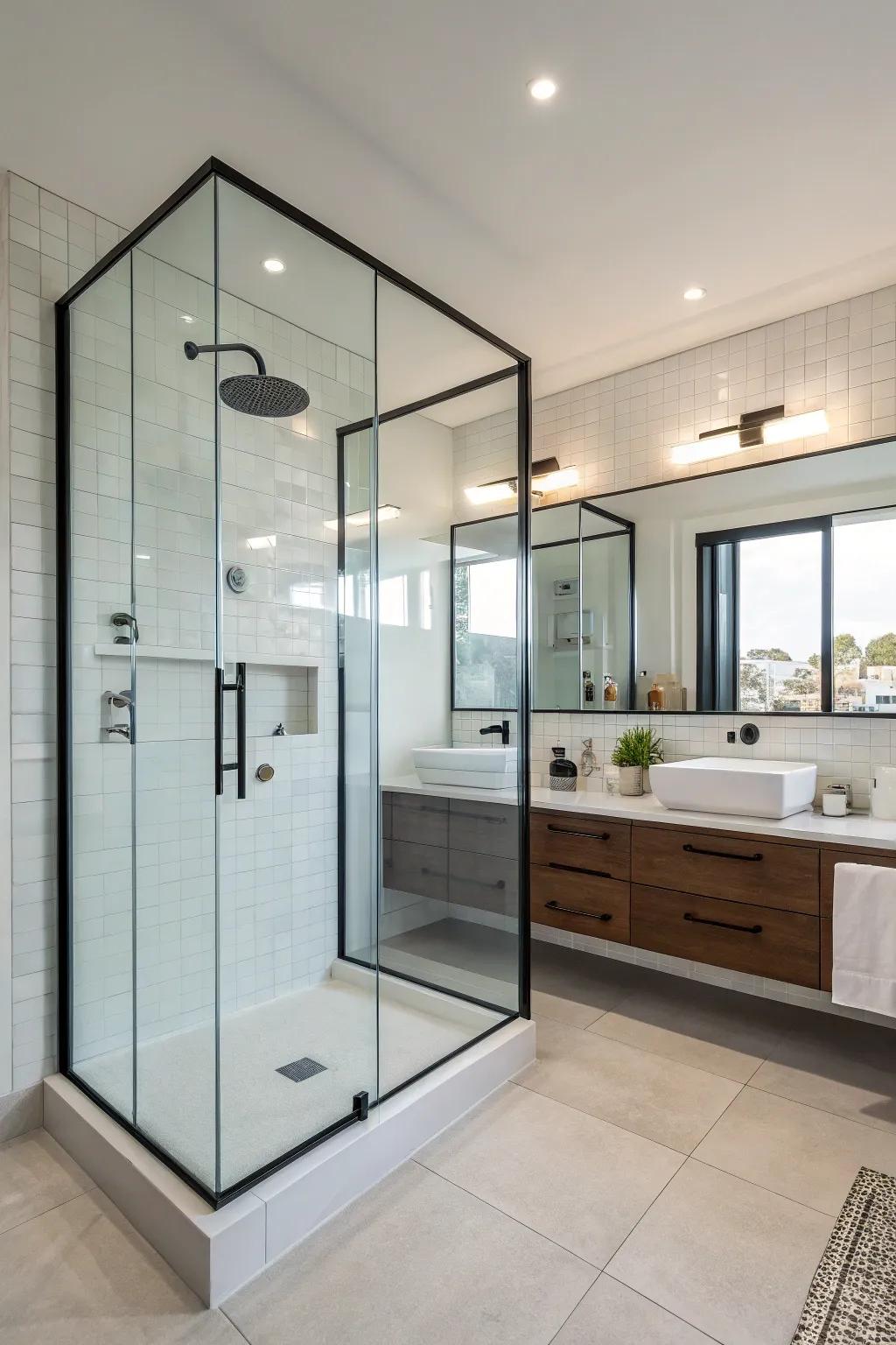 Broaden your area using transparent glass designs.