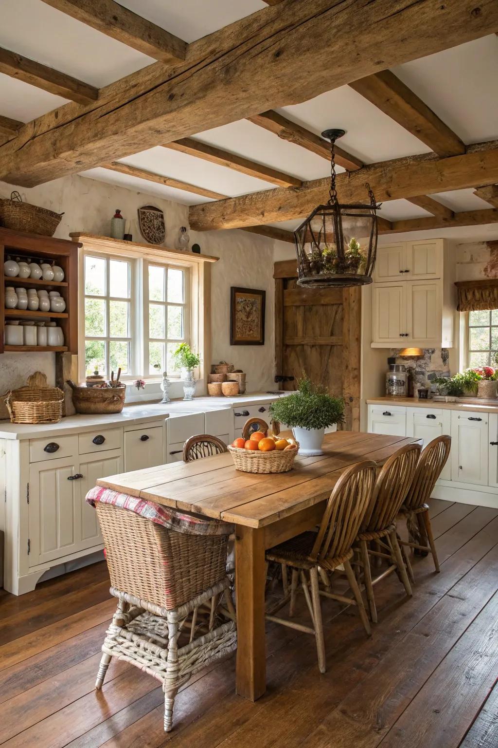 Authentic wood elements give warmth and character to your kitchen.