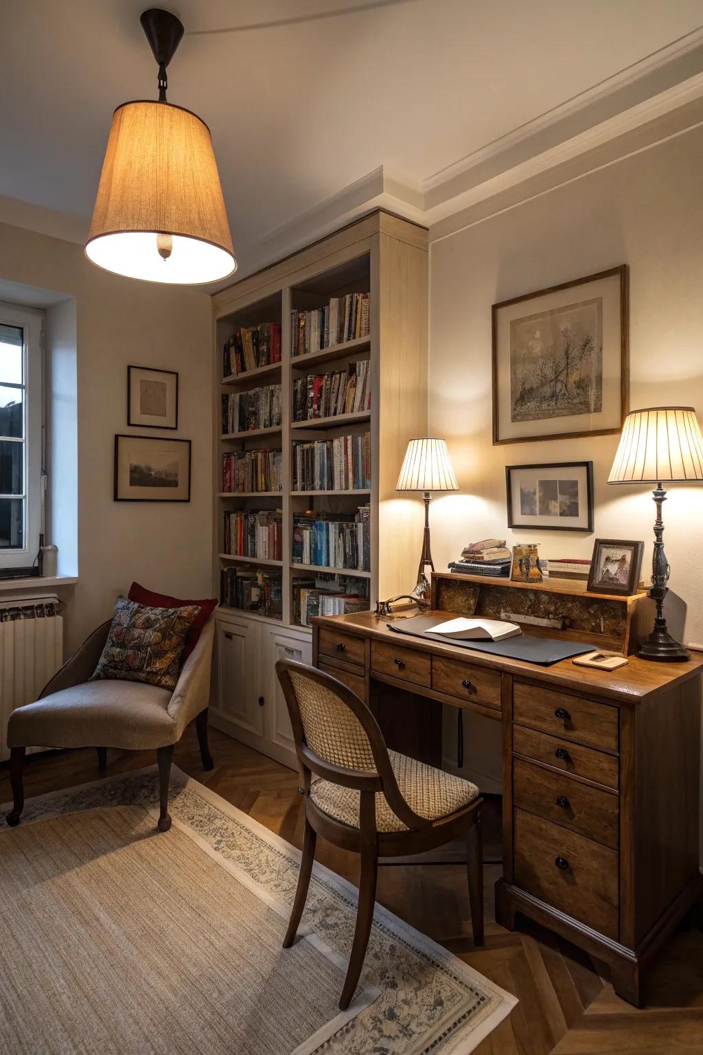 Radiant illumination remakes the atmosphere of your office.