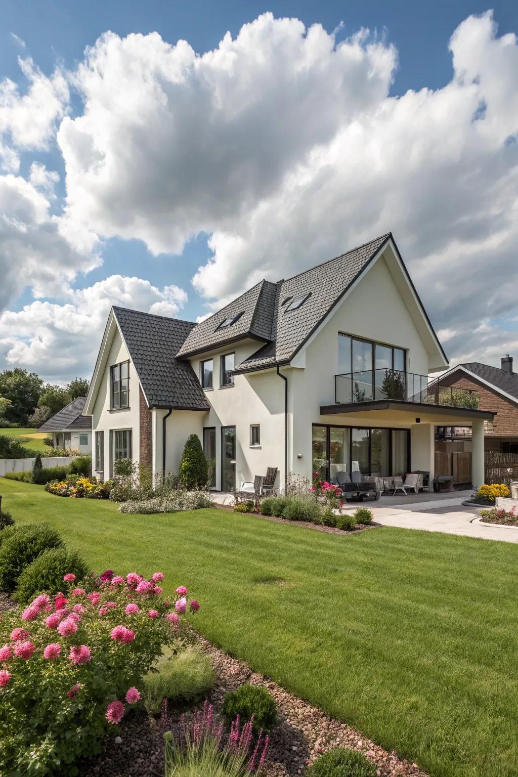 An architectural marvel that breaks from tradition with its slanted framework.