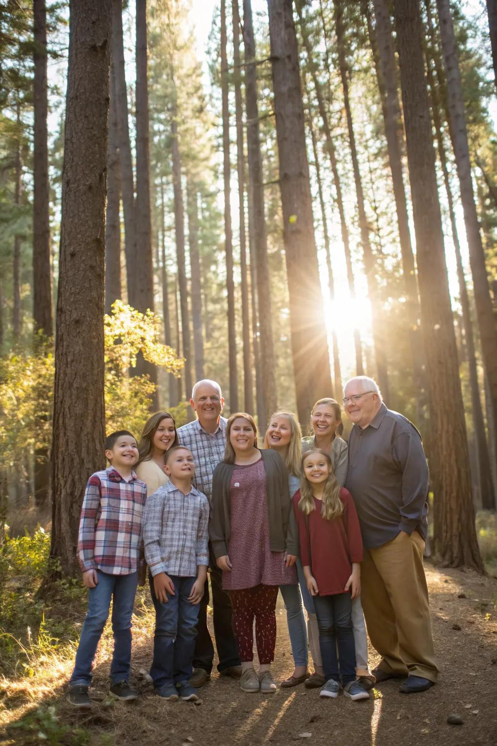 Outdoor environments provide an effortlessly stunning canvas for family portraits.
