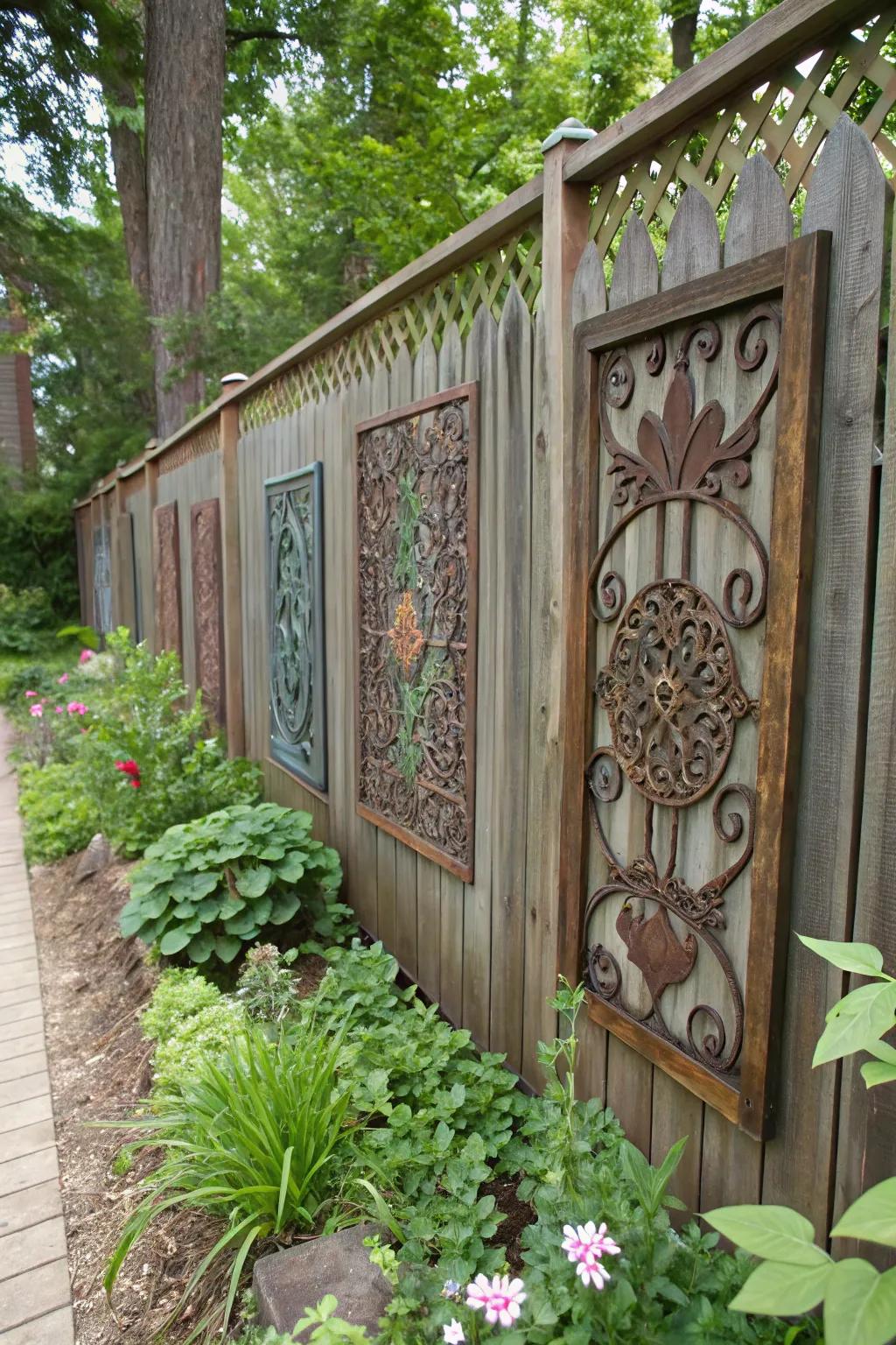 Expressive panels can turn an ordinary fence into a work of art.