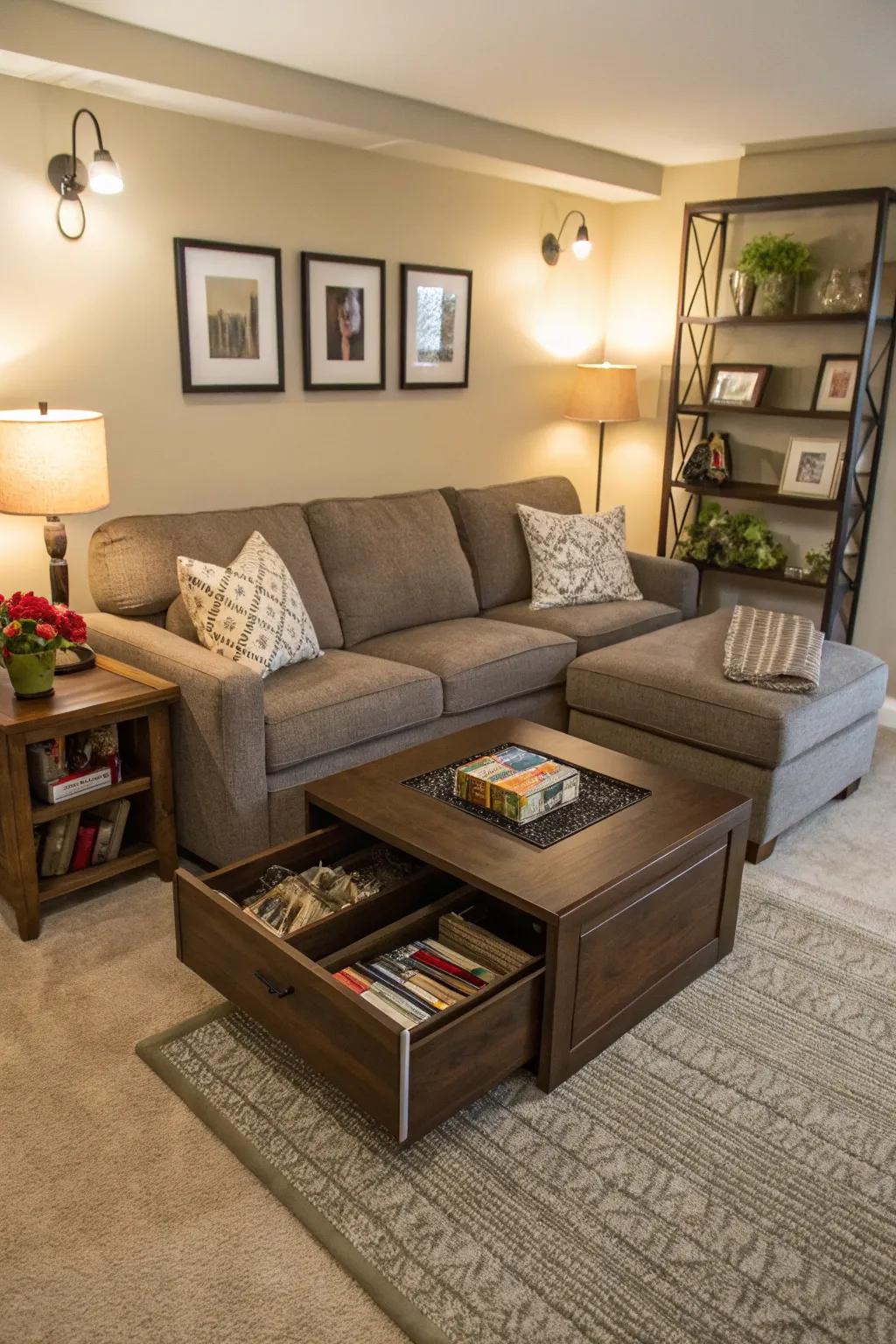 Furniture with multiple functions is crucial for small spaces.