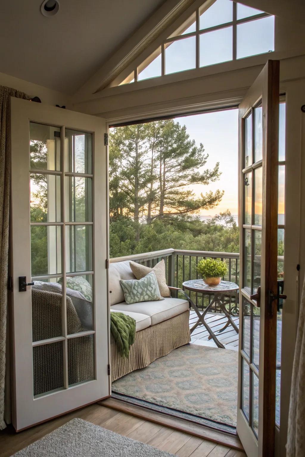 Translucent entrances naturally unify inner and exterior spaces.