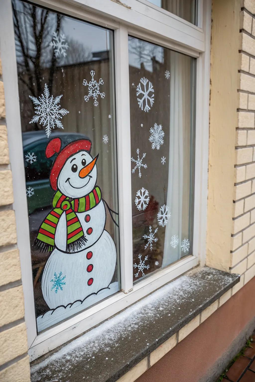 A cheerful Jack brightening up the wintry scene