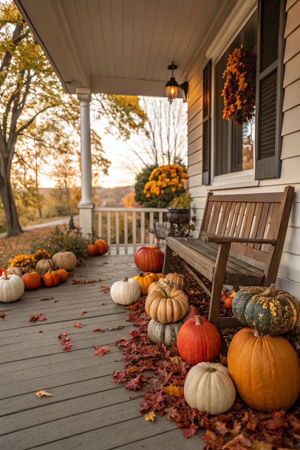 A lively gourd gallery exhibiting the assortment of fall's cherished aesthetic.