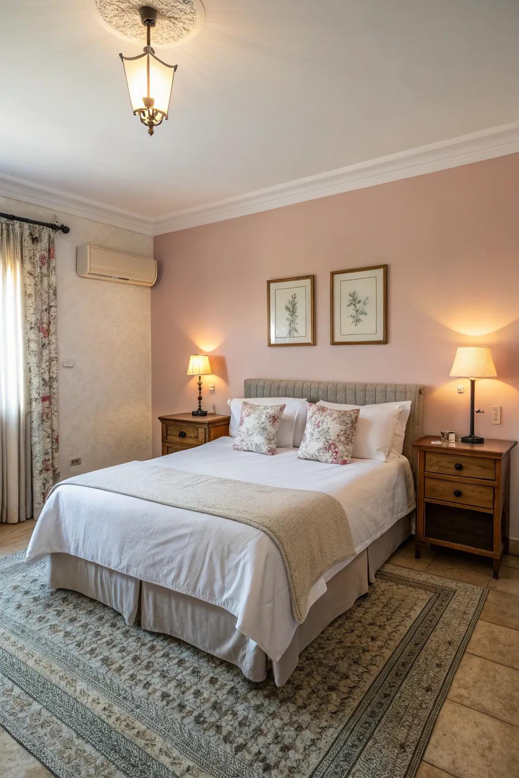 Balanced bedroom arrangements promote stability and peace.