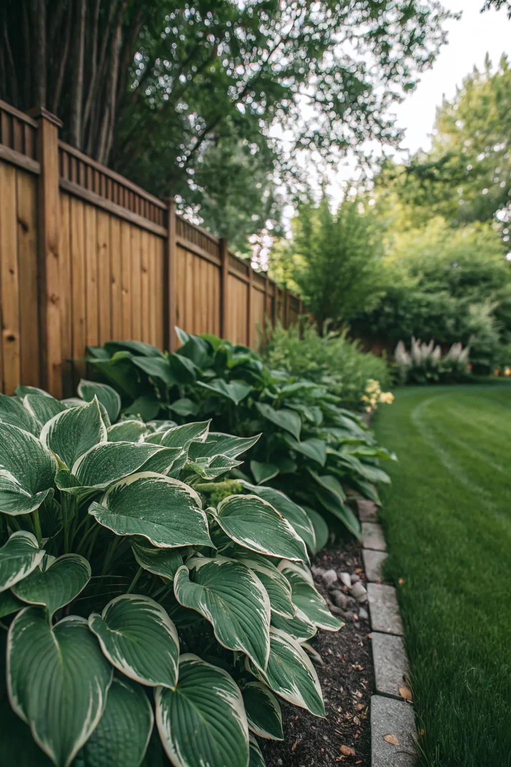 A rich glimmerflower backdrop crafts a tranquil and verdant yard.