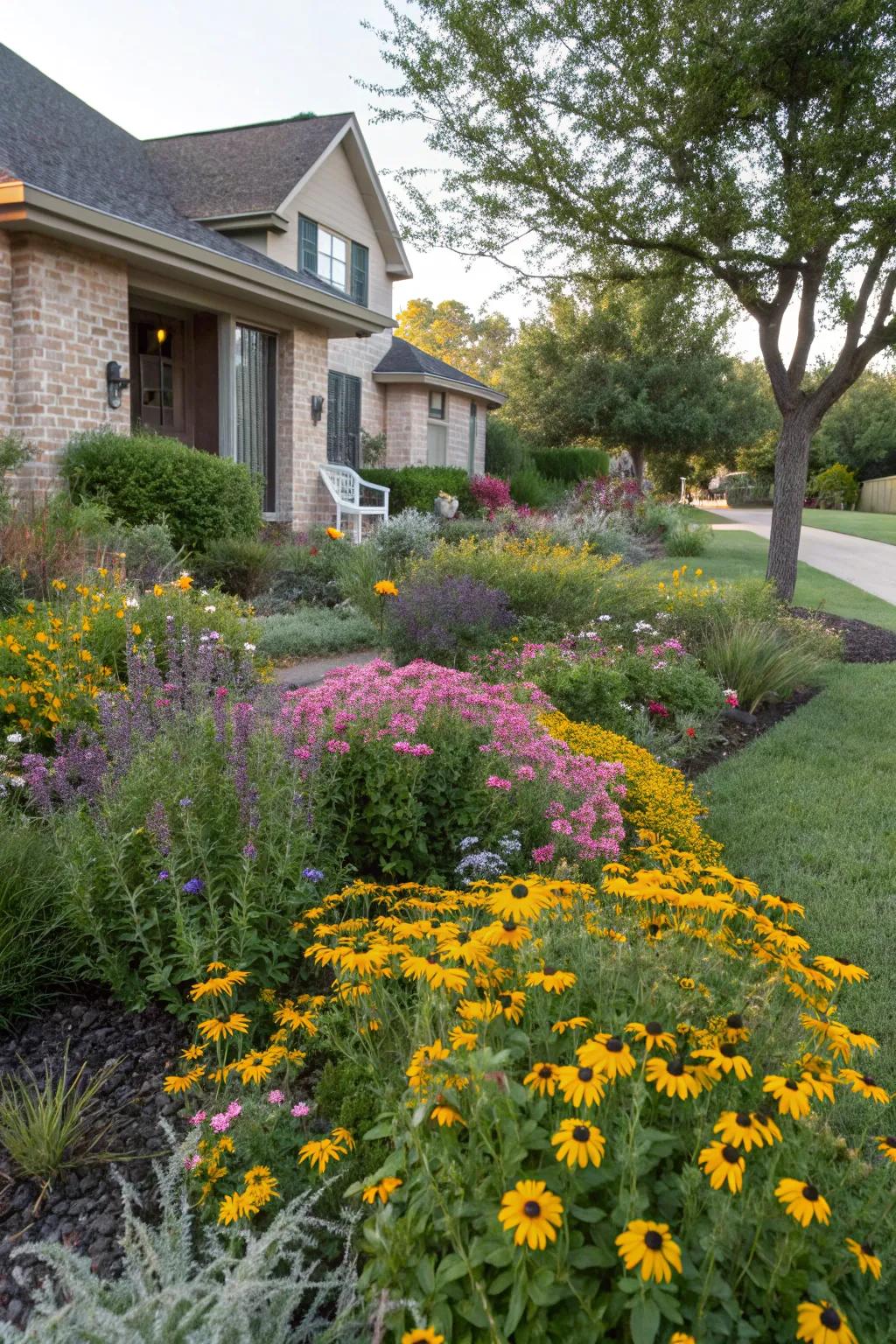 Native plants compose a dynamic and earth-friendly front yard.