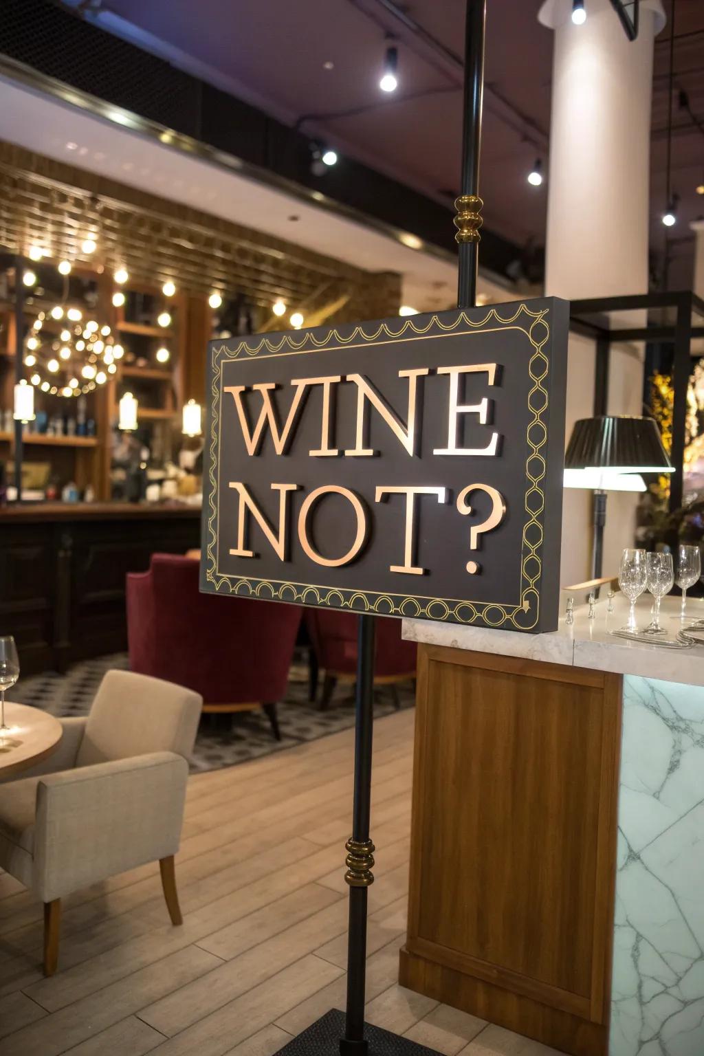A playful nudge to indulge in your favorite vintage.