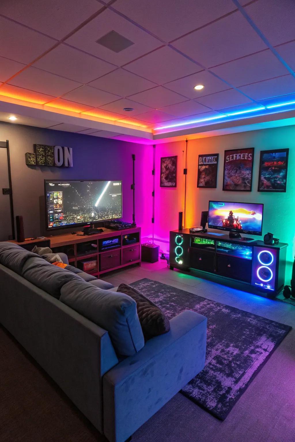 RGB lighting brings a lively element to any gaming area.