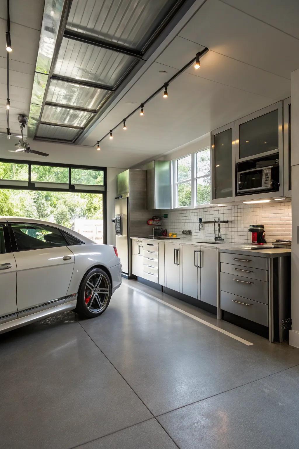 A balanced combination of car and culinary elements.