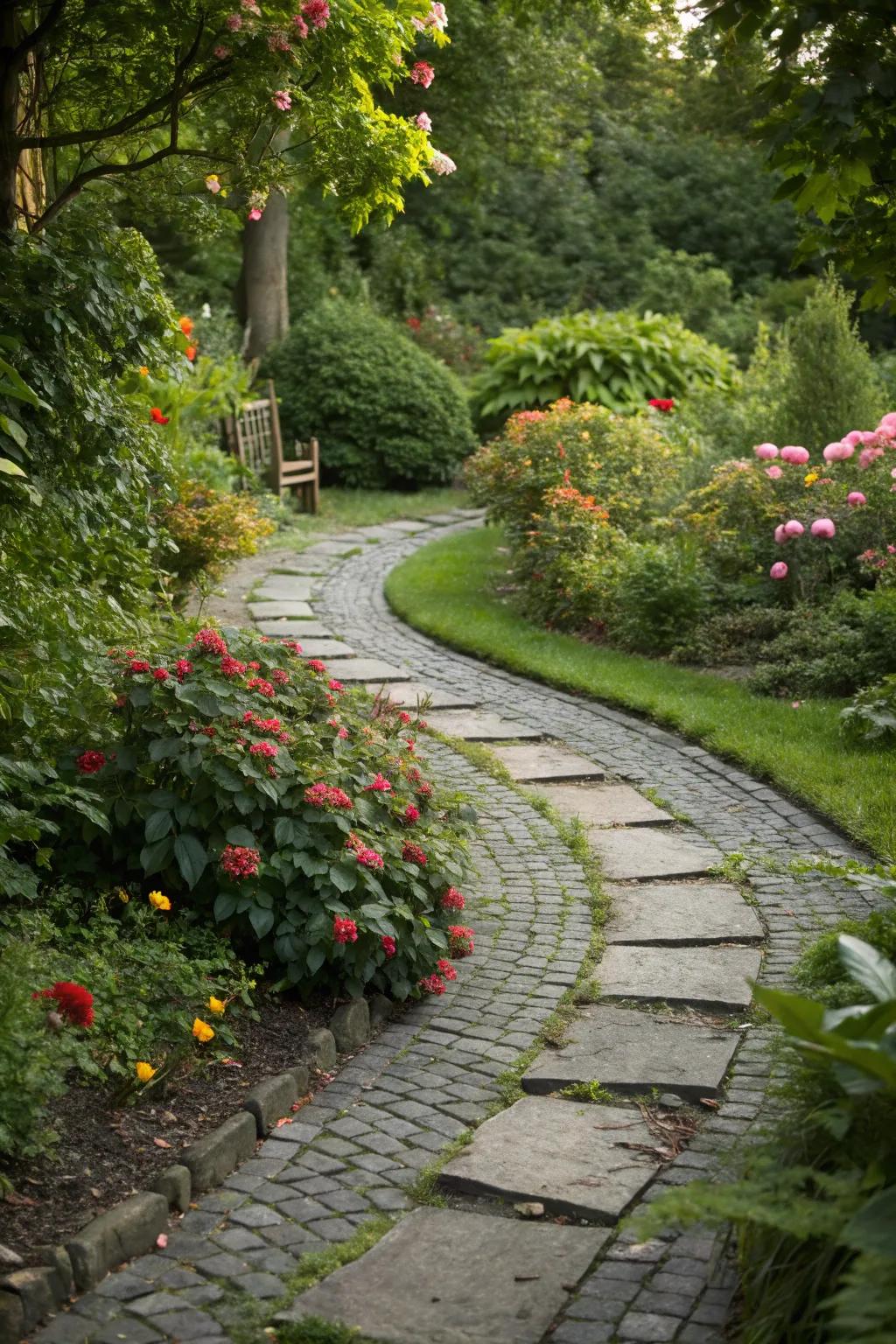 Design enchanting garden paths using the inherent charm of decorative stone fragments.