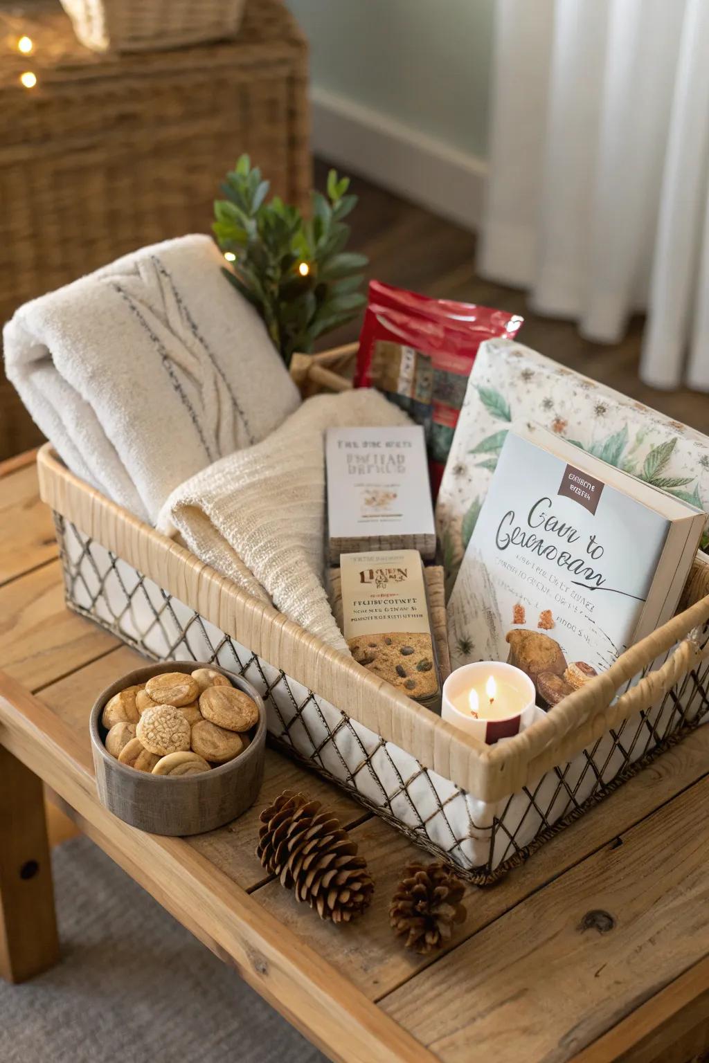 A charming assortment of gifts designed for new dad comfort.