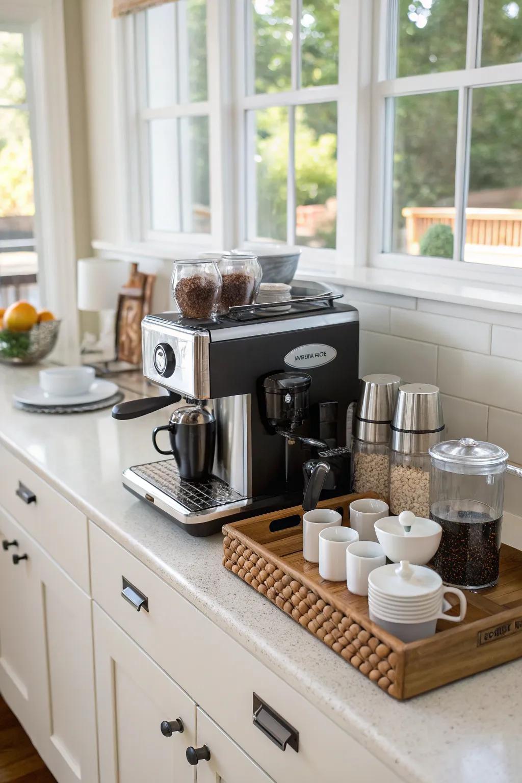 An efficiently organized coffee spot can make your mornings easy and delightful.