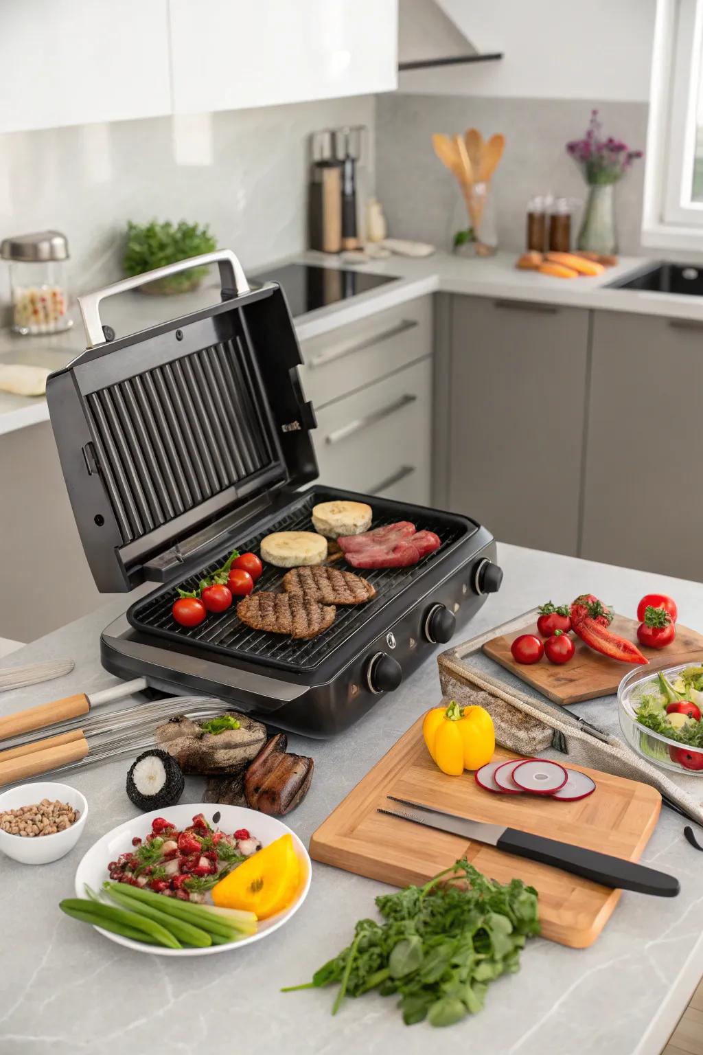 Electric grills effortlessly bring the BBQ vibe into your home.