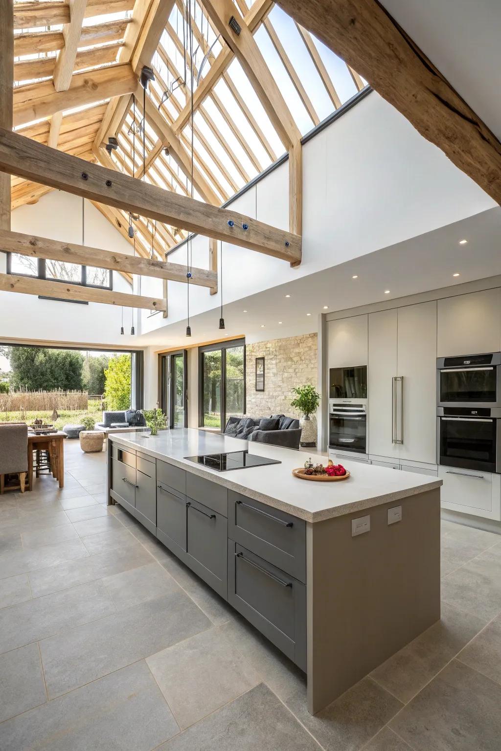 Taking out walls can free up your kitchen, making it feel more expansive and inviting.