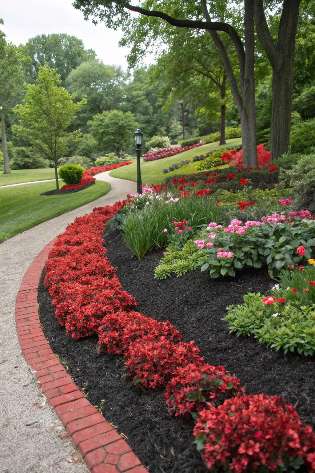 Make your garden pop with contrasting ground cover colors.