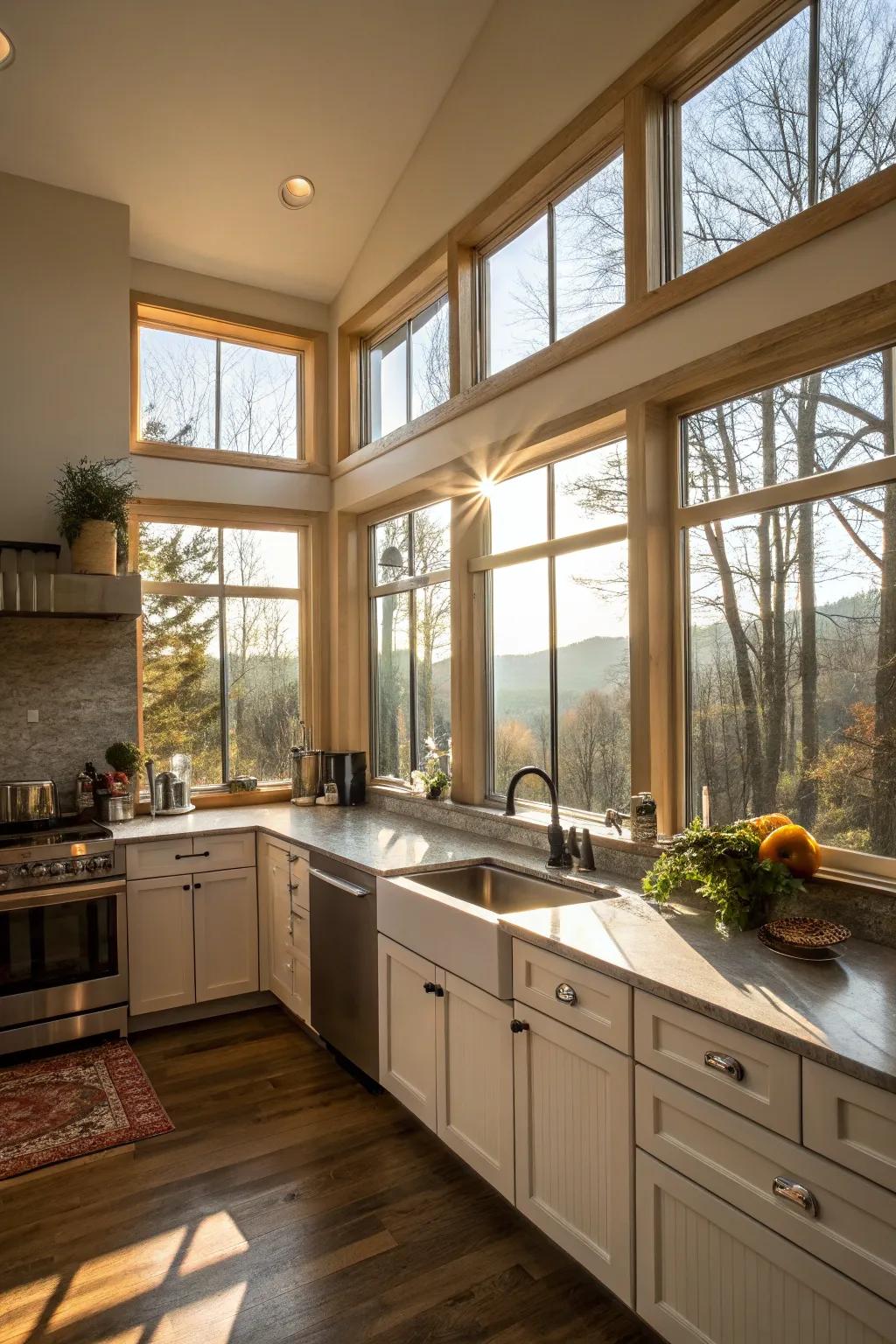 Sun-kissed mornings filtered through expansive windows.