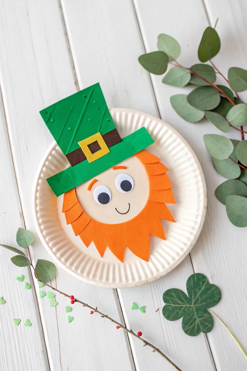 Crafting fun: Unleash your creativity and design a unique cardboard circle leprechaun, blending simplicity with personal flair.