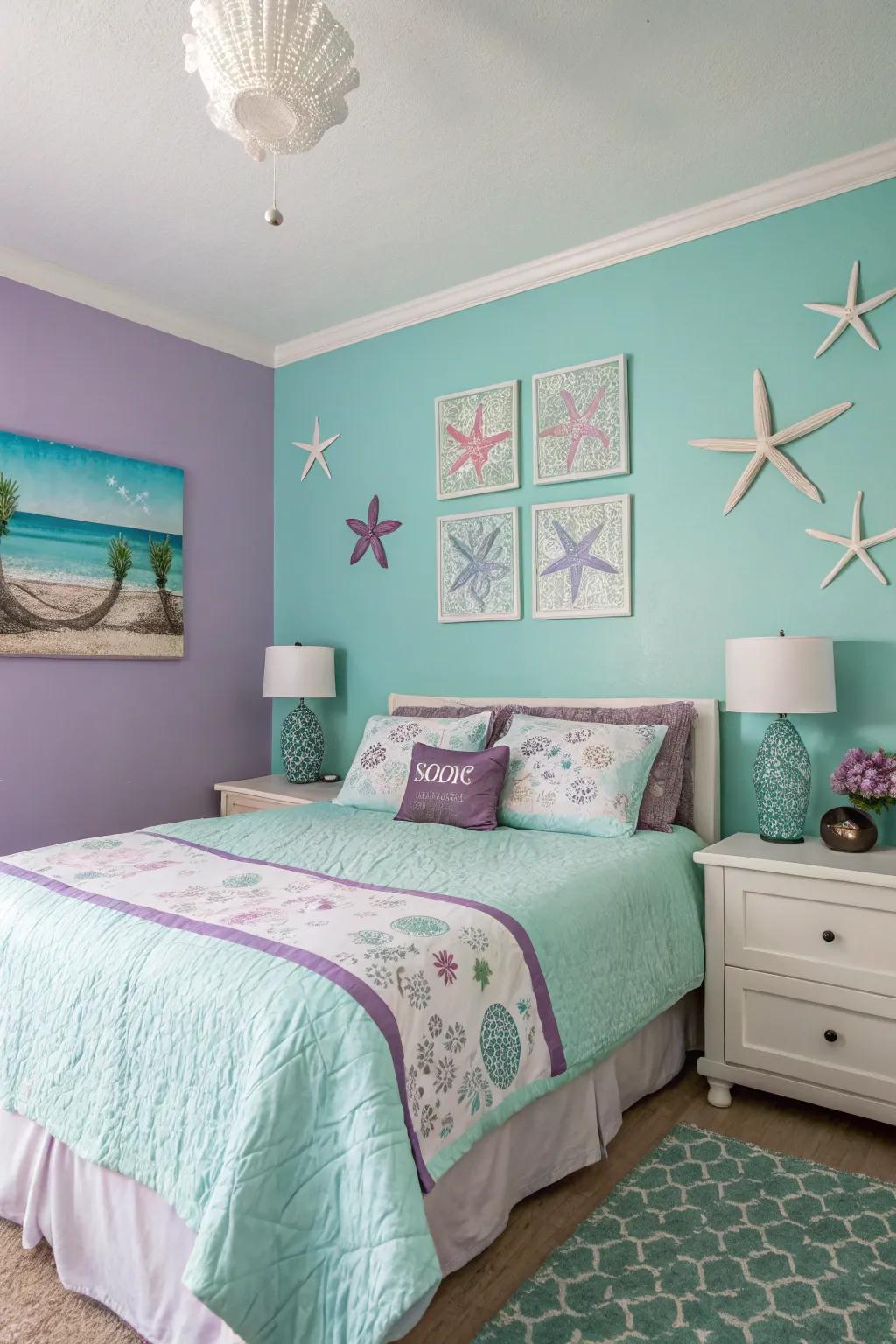 A tranquil selection of colors evoking the ocean.