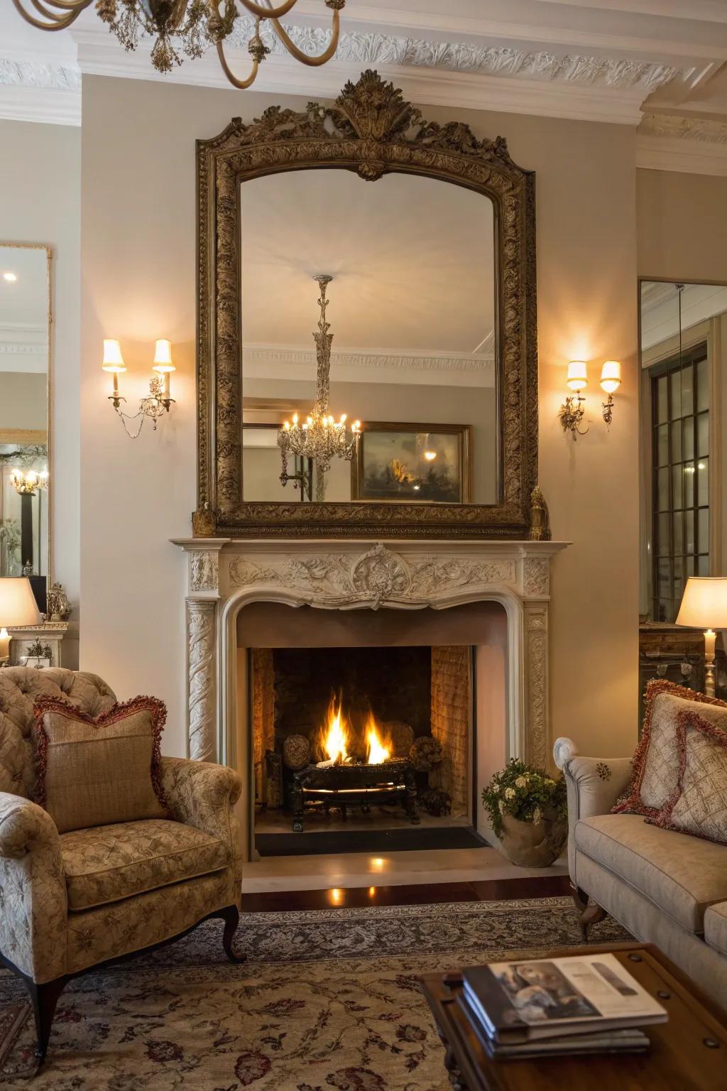 An oversized statement mirror can completely transform and enhance any area.