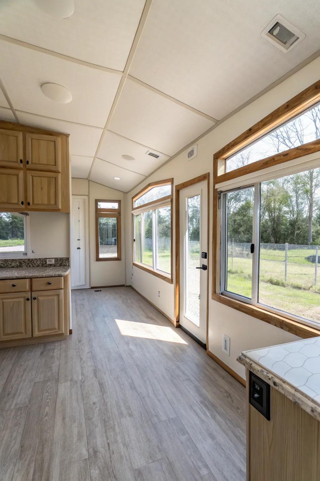 Opening your mobile home's layout may make it feel more expansive and inviting.