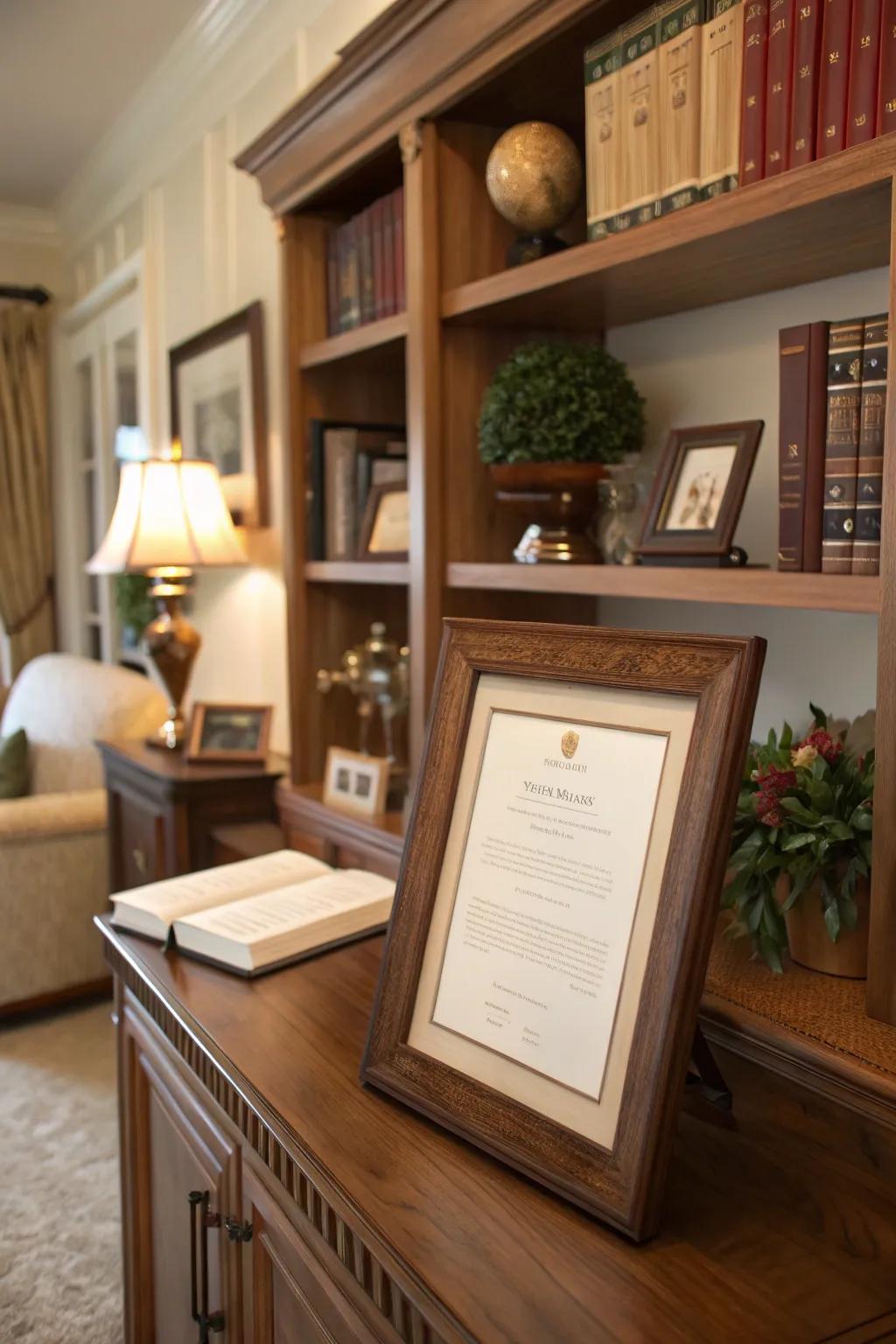Enhance your diploma with a traditional cherry finish frame for added warmth and charm.